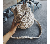 Cotton Rope Woven Women's Shoulder Bag Bohemian Handmade Crossbody Bags Knitted Summer Bucket Straw Beach Bag Female Handbags