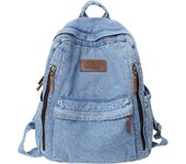 Nueva moda simple trend mochila de gran capacidad bolsa de mezclilla duradera universidad escuela secundaria junior escuela secundaria estudiante bolsa