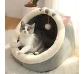 Cama y Cálida para mascotas, Juguetes de Campana, tienda de campaña para casa de mascotas, albrilla lavable para Perros Pequeños, Cámaras de Invierno para Gatos