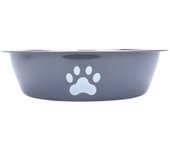Large Capacity Stainless Steel Dog Bowl Non-rust Bilayer Dog Food Bowls Drinkers Non-slip Cat Paw Pattern Cat Feeding Bowl