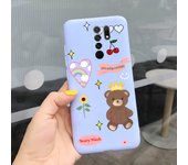 For Redmi 9 Phone Case 6.53 inch Xiaimi Redmi 9 Soft Silicone Phone Cases TPU Back Cover On Capa Redmi9 Cute Bear Cartoon Bumper