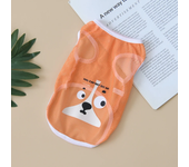 Dog and Cats Clothes Spring/Summer Cool Mesh Vest Bear Golden Hair Thin Breathable Tank Top Puppy Cartoon Print Clothing