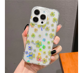 Luxury Fashion Colorful Flowers Phone Case for iPhone 16 Pro Max 15 Pro Max 16e 14 Pro Max 13 Pro Max Transparent High Quality Back Cover