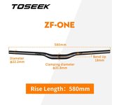 TOSEEK New ZF-ONE Carbon Fiber Handlebar 31.8mm Black Bright Label For Mountain Bike 580-760mm Bicycle Parts