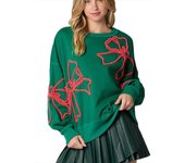 Loose Pink Bow Sweatshirts for Women, Crew Neck Pullover, Korean wear,  Basic Clothing