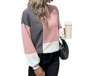 Women's Sweatshirts New In Splicing Long Sleeve Female Top Matching Essential On Promotion Pullover Cheap Sport Emo Nice Color E