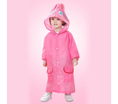 Chubasquero Niños, Impermeable Lindo de Dibujos Animados con Capucha y Botones, Portátil Ligero Chaquetas de Lluvia Ropa, Reutilizable Impermeables para Niños Niñas