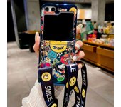 Luz azul Lindo Moda Carcasa del teléfono móvil Galaxy Z Flip 5, Z Flip 4, Z Flip 3, Funda protectora