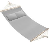 Hamaca, Hamaca Doble con Estructura, Asiento de Tela para Dos Personas con Soporte (Beige)