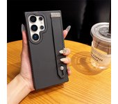 Carbon Fiber + Wristband 2-in-1 Phone Case For Samsung Galaxy S25Ultra S24Ultra S25+/S24+ Support MagSafe Design S23Ultra S22Ultra Anti-Slip Design Camera Bulge Protection