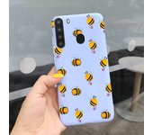 Silicone Phone Case For Samsung Galaxy A21 Case Back Cover Coque Fundas Samsung A21 A21S a 21 S Protective Bumper Flowers Shell