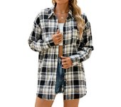 e women's long sleeved shirt, collared checkered shirt with retro R-hook, fashionable, warm, novel for ,