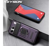 KEYSION Shockproof Armor Case for OnePlus Nord 4 Slide Camera Protection Ring Stand Phone Back Cover for OnePlus 1+ Nord 4 5G