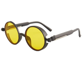 Gafas de sol góticas clásicas Steampunk, gafas de sol de marca de lujo de diseñador de alta calidad para hombres y mujeres, gafas de sol redondas Retro con montura de Pc