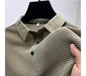 Nueva camisa Polo de color liso, combinada con un tejido vaquero informal de manga corta, cómodo y transpirable, adecuado para el verano