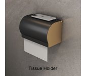 Organizador de accesorios de baño, toallero negro y dorado, soporte para pañuelos, carrito de ducha, estante de esquina