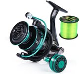 Sougayilang 12+1BB Spinning Reel High Strength Aluminum Spool Max Drag 16kg Free Gift 500m Fishing Line Pesca