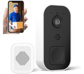 Timbre de Video inalámbrico con WiFi, cámara con timbre, timbre de Video inteligente con IP65 a prueba de agua, visión nocturna IR, Audio bidireccional