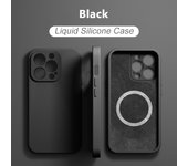 Magnetic Liquid Silicone Phone Case iPhone 15 14 13 12 11 Pro Max Mini X XR XS 8 Plus SE For Magsafe Wireless Charging Cover