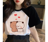 Bubu Dudu t-shirts women manga Y2K Japanese t shirt girl comic clothing
