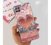 For Galaxy A12 A125F Samsung Cover Capa Case Bling Heart Butterlfly Flower Painting Fundas  For Samsung A12 SM-A125F Clear Cases