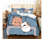 Kawaii Bubu and Dudu 3D Printing Anime Bedding Set Duvet Cover Comforter Bed Single Twin Full King Queen Size Bedding Set Kids