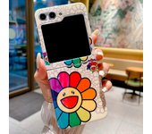 Flores de pintura al óleo Moda Carcasa del teléfono móvil Galaxy Z Flip 5, Z Flip 4, Z Flip 3, Funda protectora