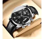 Reloj de hombre totalmente automático a prueba de agua luminosa moda reloj de cuarzo