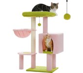Árbol para gatos de varios niveles con condominio, hamaca, torre de lujo para gatos en interiores, poste rascador para gatos