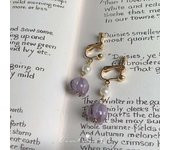 Chinese style orchid pearl and lily bell white tulip shell petal R clip earrings, not harsh in temperament