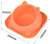 Stainless Steel Cat Bowl with Non-Slip Pad Anti-Spill Cat Feeder Anti Tipping Double Pet Food Dispenser Bowls Dogs Cats