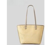 Bolso de playa hueco de vacaciones junto al mar de gran capacidad bolso de hombro de cubo de ratán tejido a mano bolso pastoral mujer