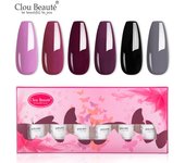 Clou Beaute 8ml Gift Set Kit UV LED Gel Varnish Soak Off Nail Art Gel Nail Polish Pure Nail Color Base Coat No Wipe Top Coat