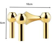 Metal Candle Holder Nordic Molecular Structure Sier Candlestick Centerpiece Living Gift Home Decore Candelabra