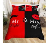 3PCS Quilt Cover Red Roses Bedding Set Luxury Rose Floral For Girls Couple Lover Romantic Comforter Cover Valentine's Day Bed Set