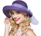 Sombrero para El Sol, Gorra de Paja para Mujer Sombrero Plegable Sombrero Ancho de ala Ancha Sombrero para El Sol Sombreros de Playa de Verano para Mujeres