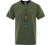 Nine Planets Mens T-Shirt Universe Solar System Men Tops Brand Short Sleeves O-Neck T Shirt Planets Colour Vintage Tee Shirt