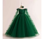Sponge Flowers Bridesmaid For Wedding And Party, Elegant Tulle Ball Gown With Off Shoulders, Birthday First Communion Dresses
