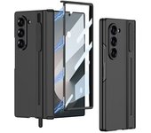 Magnetic Hinge For Samsung Galaxy Z Fold 6 Case Gear Push S Pen Slot Protective Film Cover