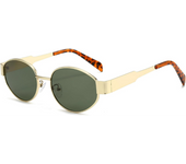 Gafas de Sol Retro Ovaladas Mujer Hombre, Gafas da Sol Vintage Redondas Metalicas Pequeño Gafas de Moda Protección UV400