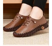 2024 New Spring Casual Women Shoes Platform Loafers 2024 Lace Up Leather Flats Slip-On Mom Shoe Mujer Zapatos Chaussure Femme