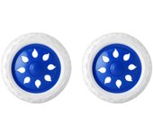 2PCS Luggage Parts Accessories Black Shopping Cart Wheels Rubber Foaming 6.5Inch Dia Travelling Trolley Caster