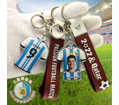 Football Star Keychain Messi Ronaldo Mbappe Neymar Preliminaries Peripheral Car Backpack Keyring Pendant Birthday Sports Gifts