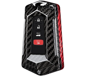 Llave del coche Estuche bolsa Cubierta de la vivienda de control remoto de fibra de carbono para Toyota Camry Prado CHR