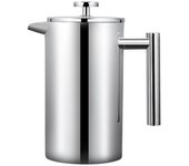 Prensa Francesa con Efecto Térmico, Cafetera de Acero Inoxidable, 600ml, Sistema de Prensa Francesa de Doble Pared