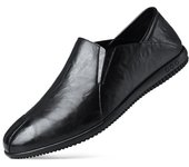 novedad Zapatos informales de verano sin cordones de cuero suave para hombre de verano