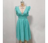 new multi colored summer women's clothing fashionable temperament casual commuting  leaf sleeve  dress