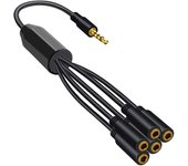 To 3/4/5/6 3.5mm Earphone Mic 3.5mm TRRS Audio Adapter Cord 3.5mm Splitter Cable Stereo Splitter Wire Headset Splitter Cable
