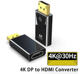 Adaptador Compatible con DisplayPort a HDMI, 4K, 60hz, 1080P, DP macho a hembra, para PC, TV y portátil