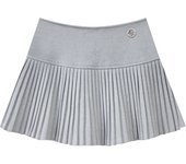 American Sle High Waist Woolen Mini Skirt Women's Autumn Winter New Commute White Pleated A-Line Short Skirt